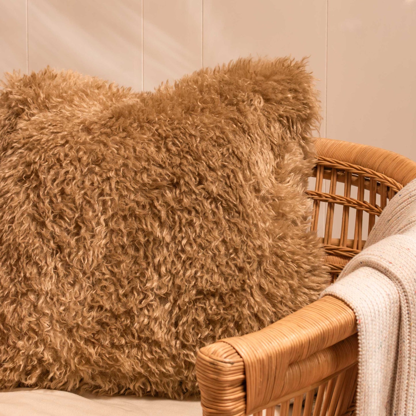 Pelaje Faux Fur Cushion - Olive