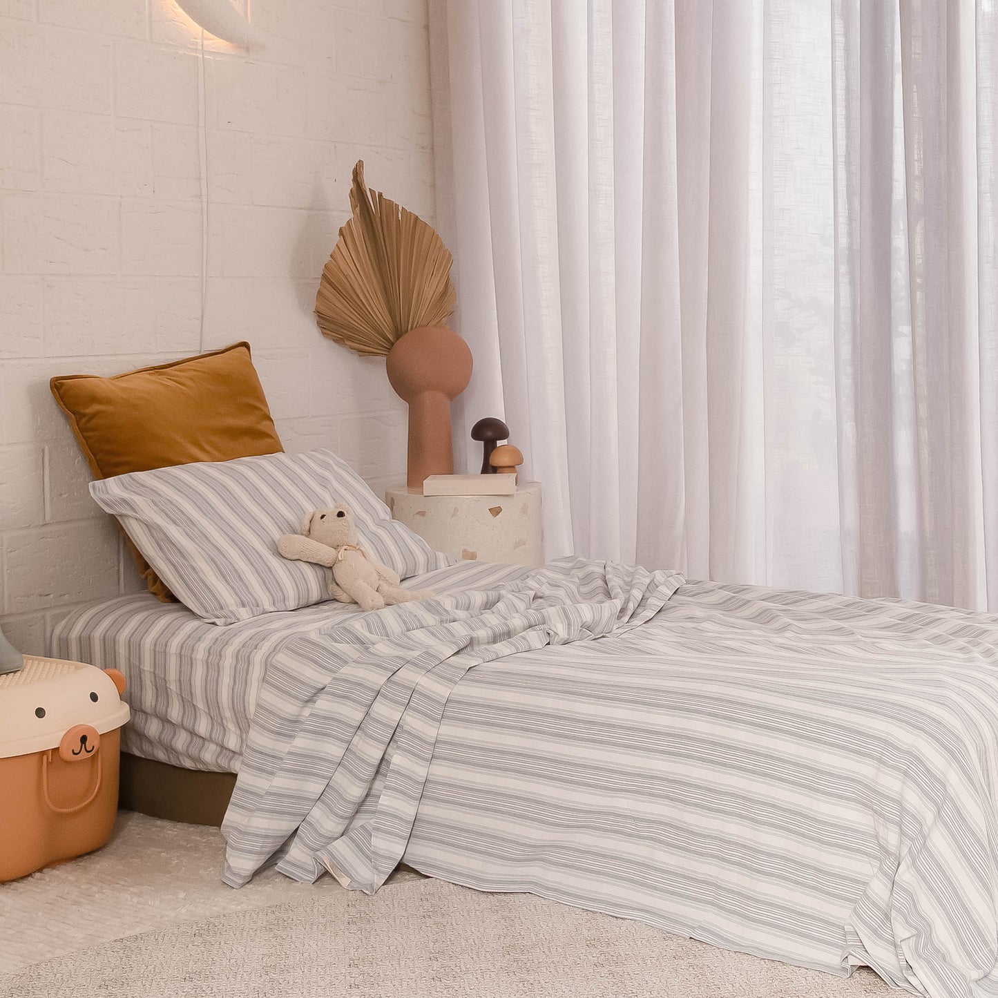 Zachary Striped Sheets - Ocean