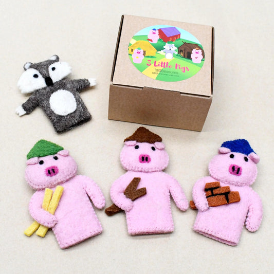 Three Little Pigs Finger Puppet Set