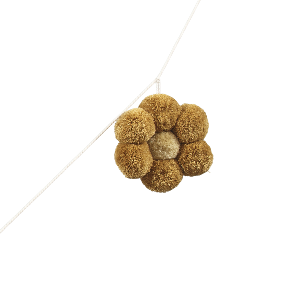 Daisy Pom Pom Garland - Mustard
