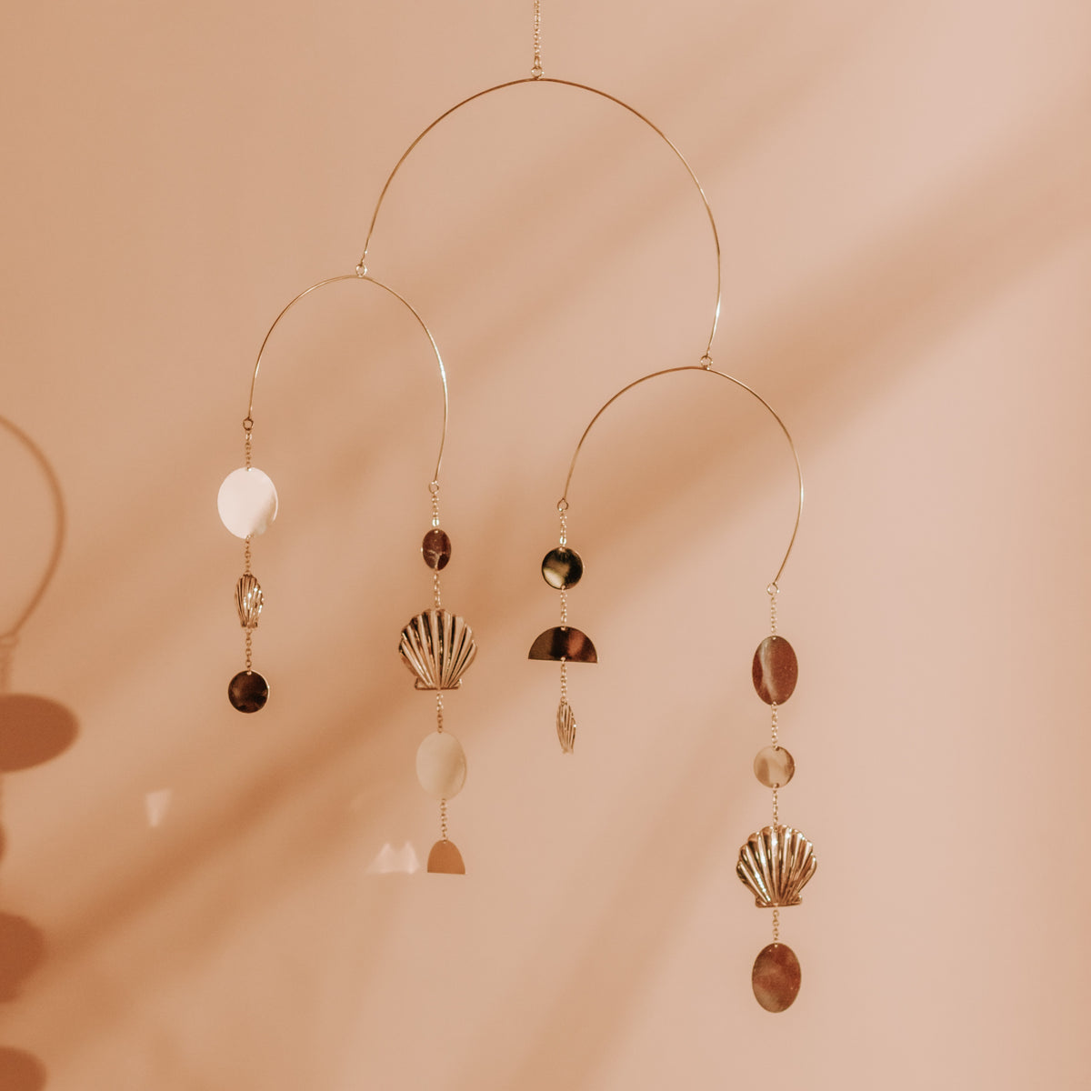 Shell Brass Mobile