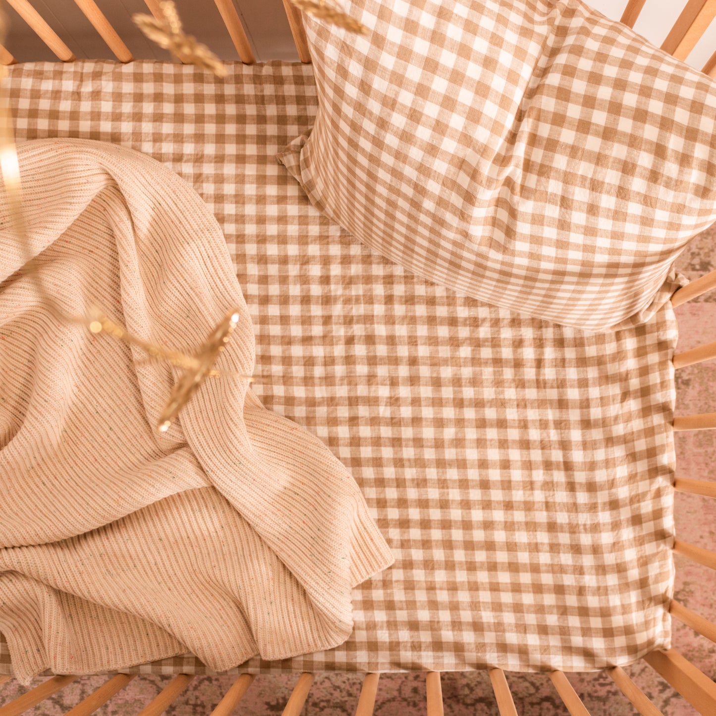 Cotton Ribbed Baby Blanket - Vanilla