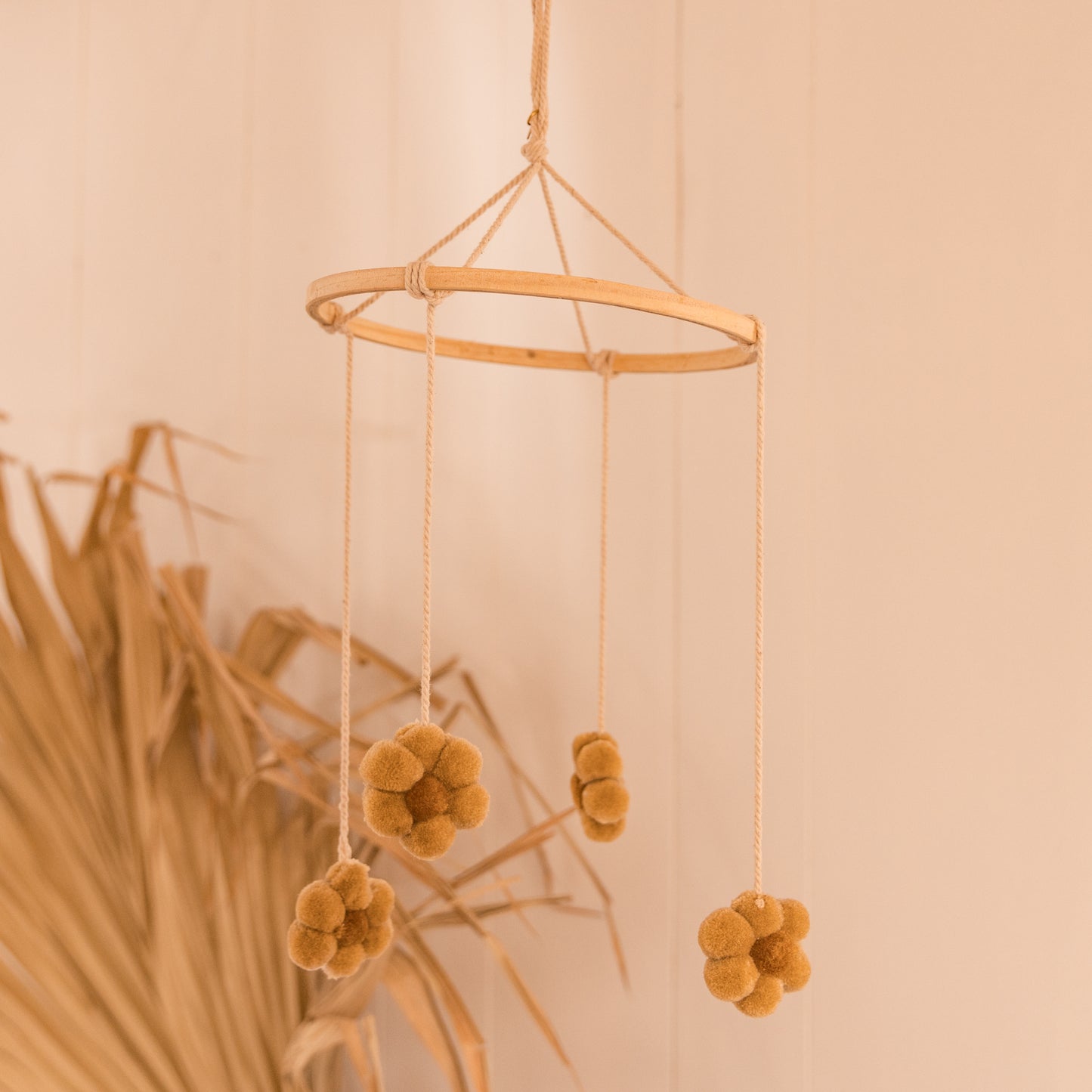 Daisy Pom Pom Mobile - Sand