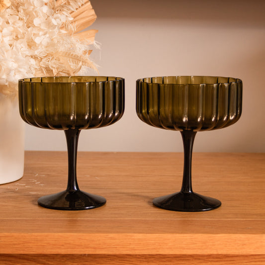 Hazel Glass Coupe S/2