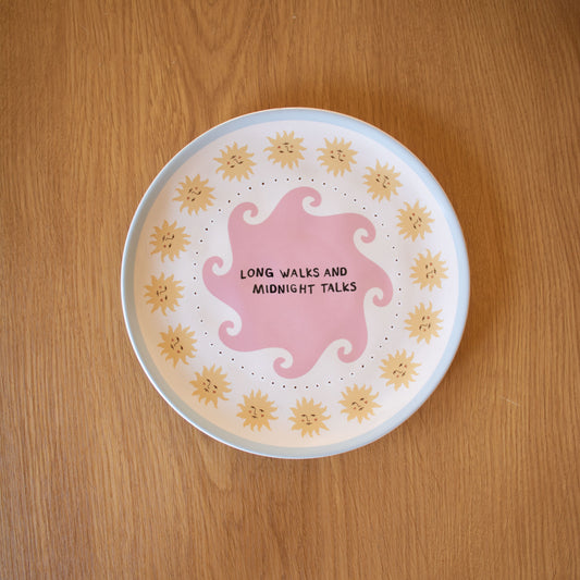 Long Walks and Midnight Talks Plate