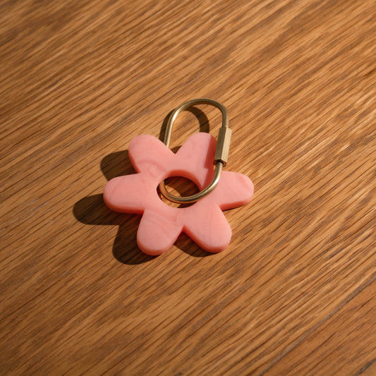 Kip Resin Flower Key Ring - Peach
