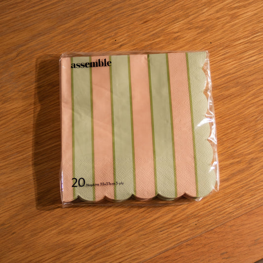 Carnival Napkins 20 pack - Peach/Green