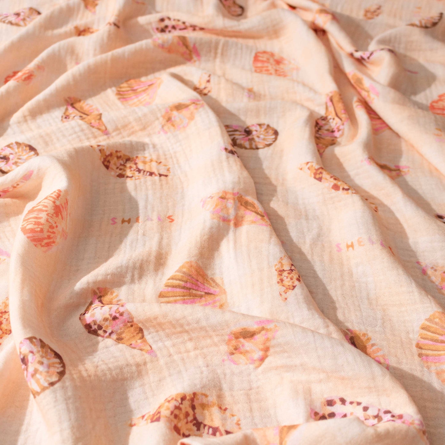 Bamboo Cotton Swaddle - Sea Shell