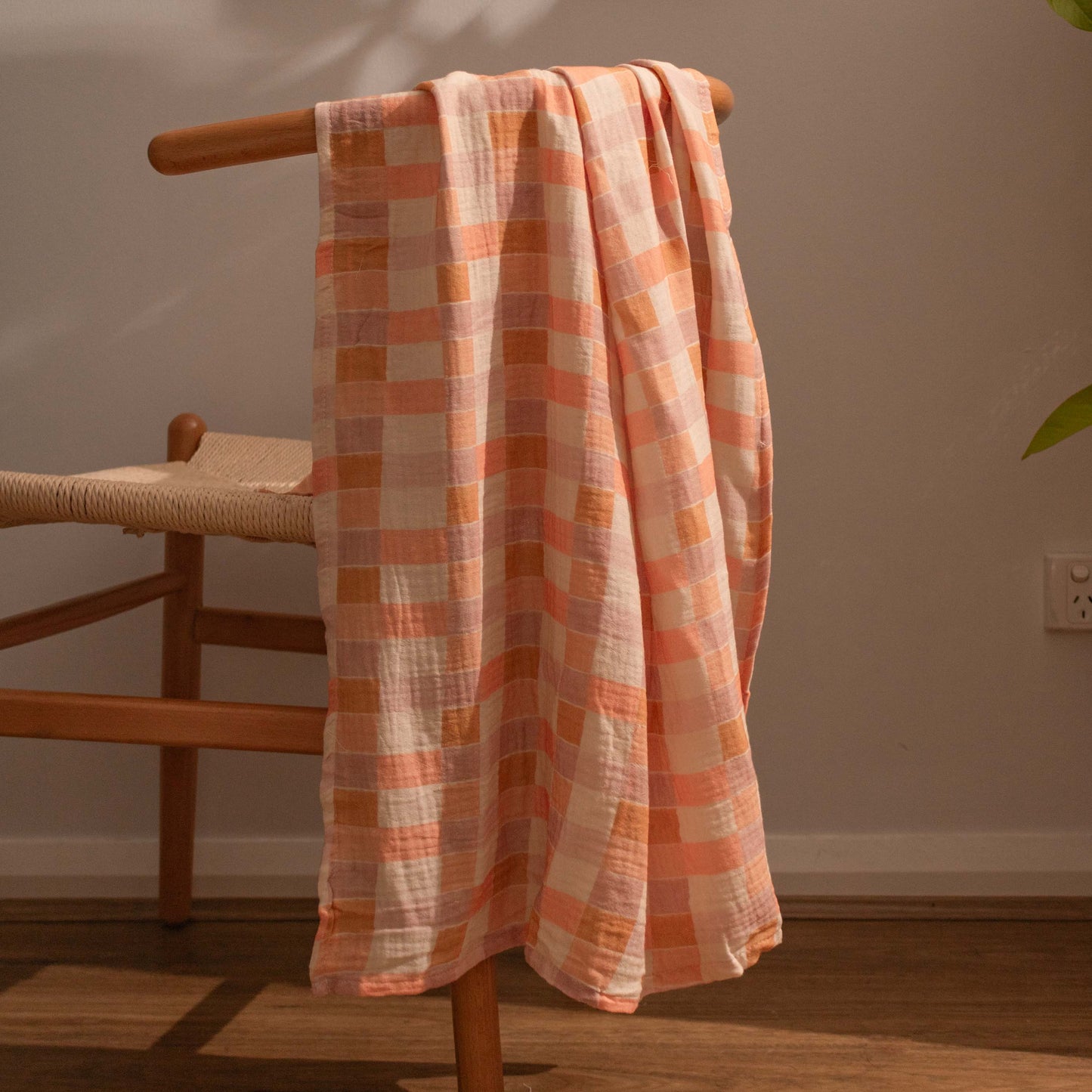 Bamboo Cotton Swaddle - Summer Check