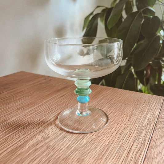 Tori Set of 2 Cocktail Glasses - Aqua