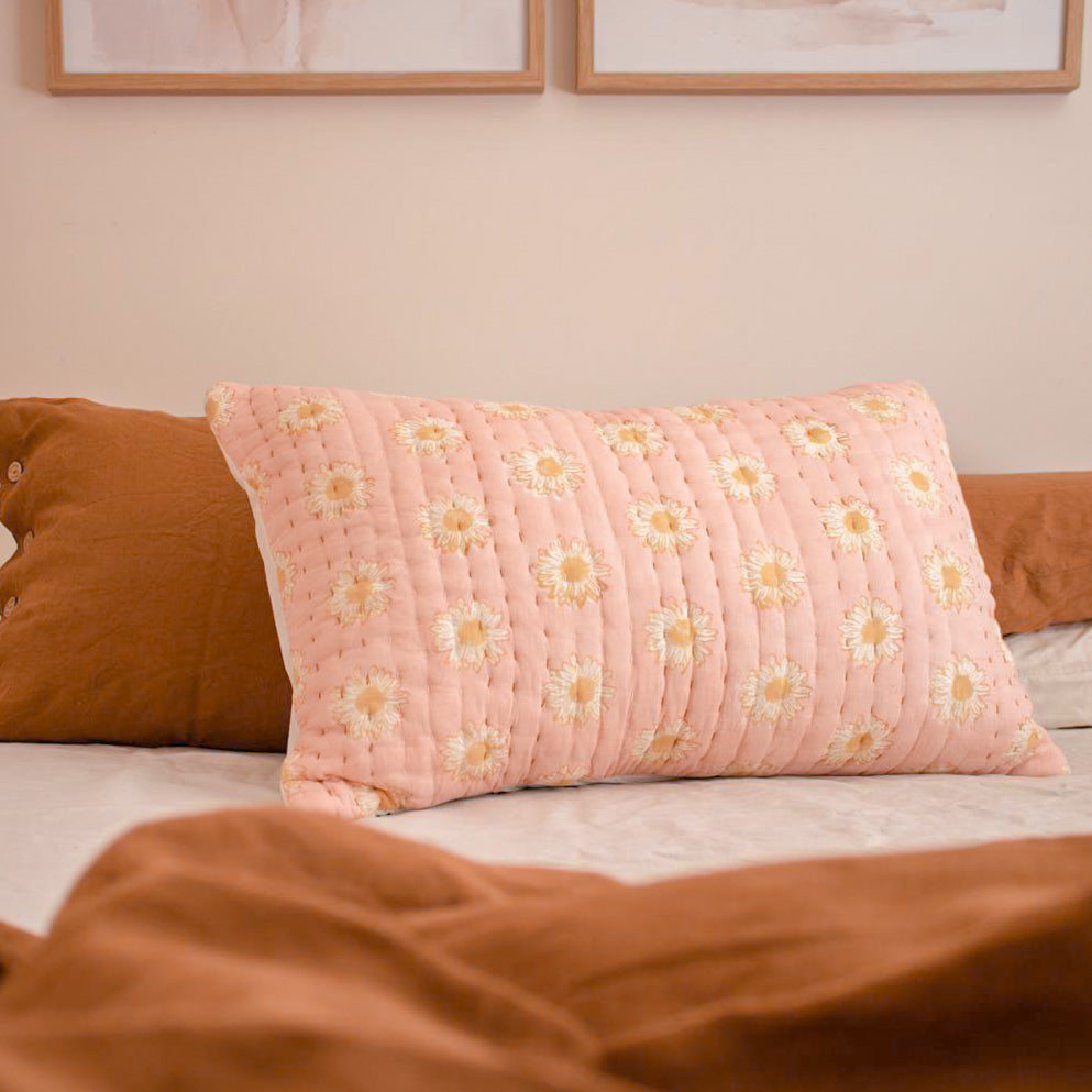 Daisy Kantha Standard Pillowcase