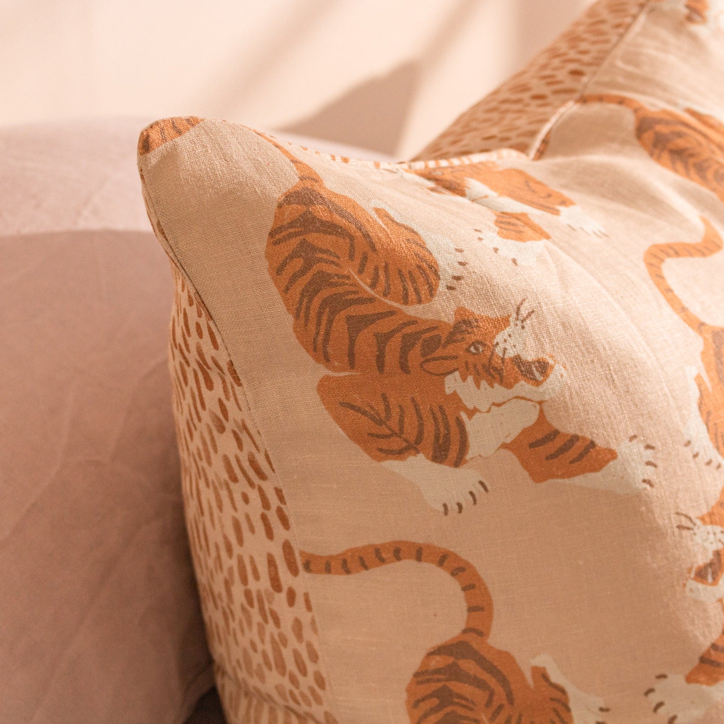 Tigress Linen Cushion Cover