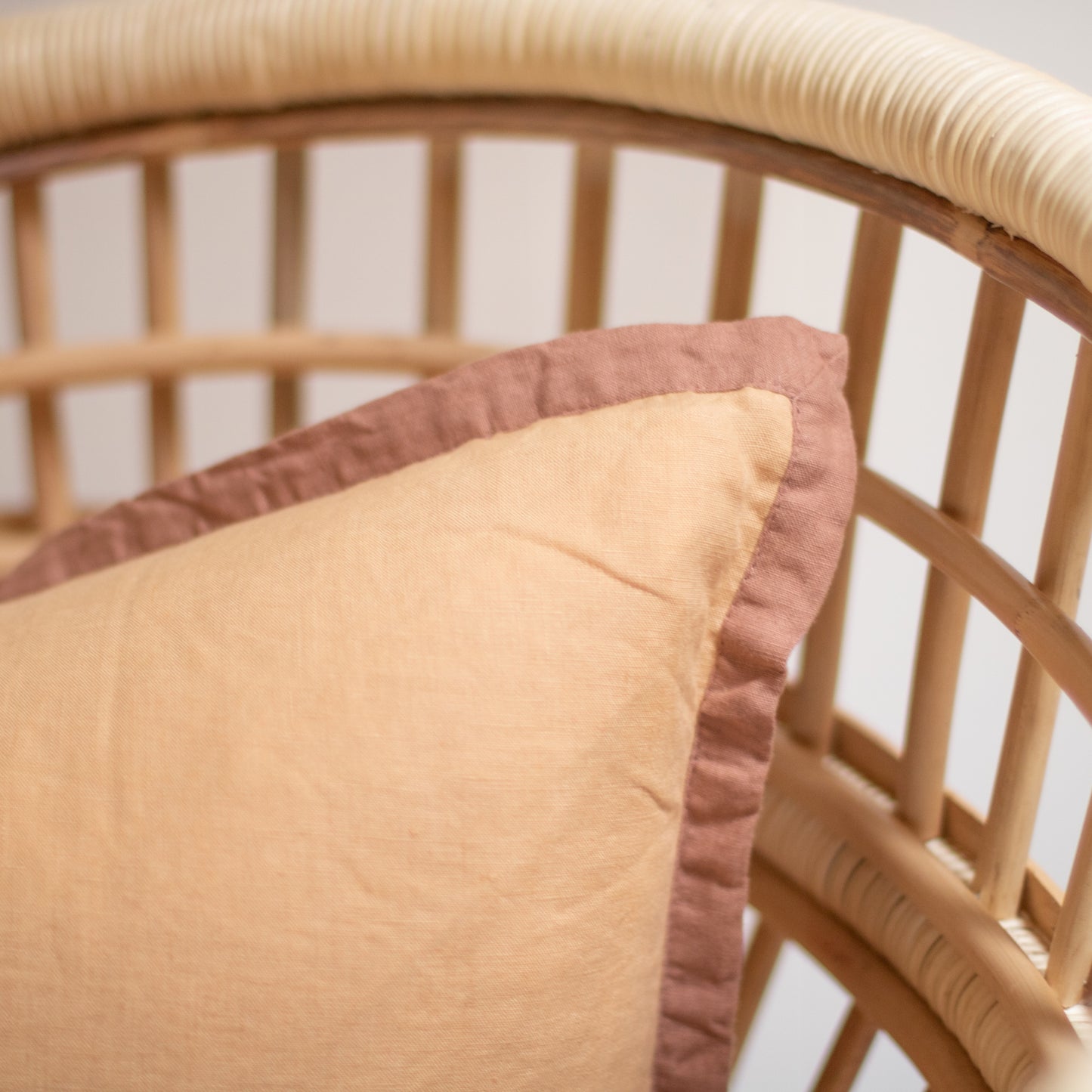 Linen Cushion Cover - Peach
