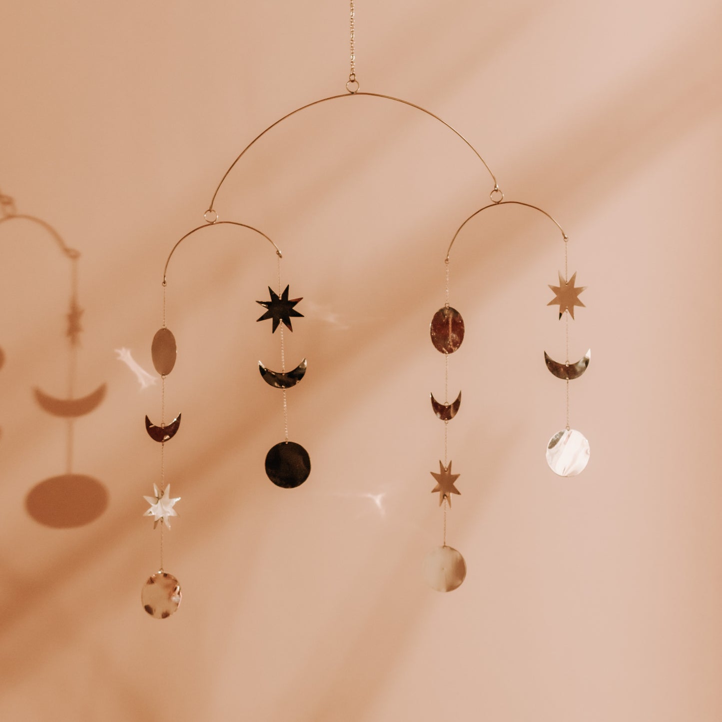 Stars and Moons Brass Mobile